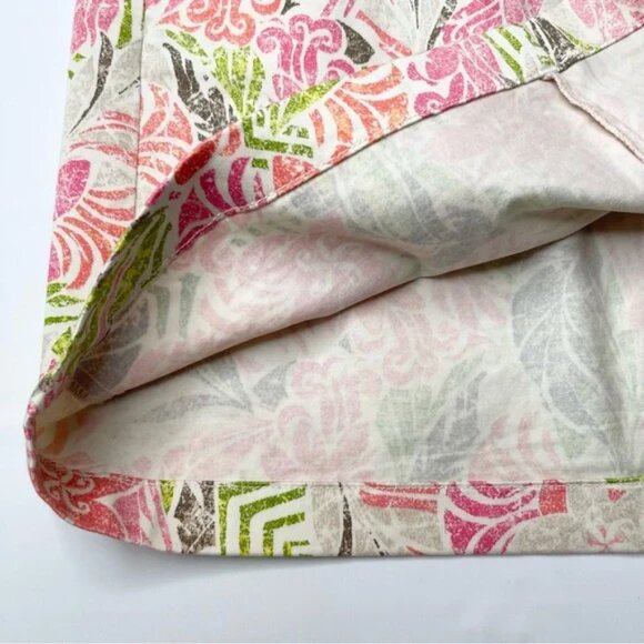 J. Jill Skirt Live In Chino Pink Coral Floral Print w/ Pockets, Size 6P - Picture 9 of 11